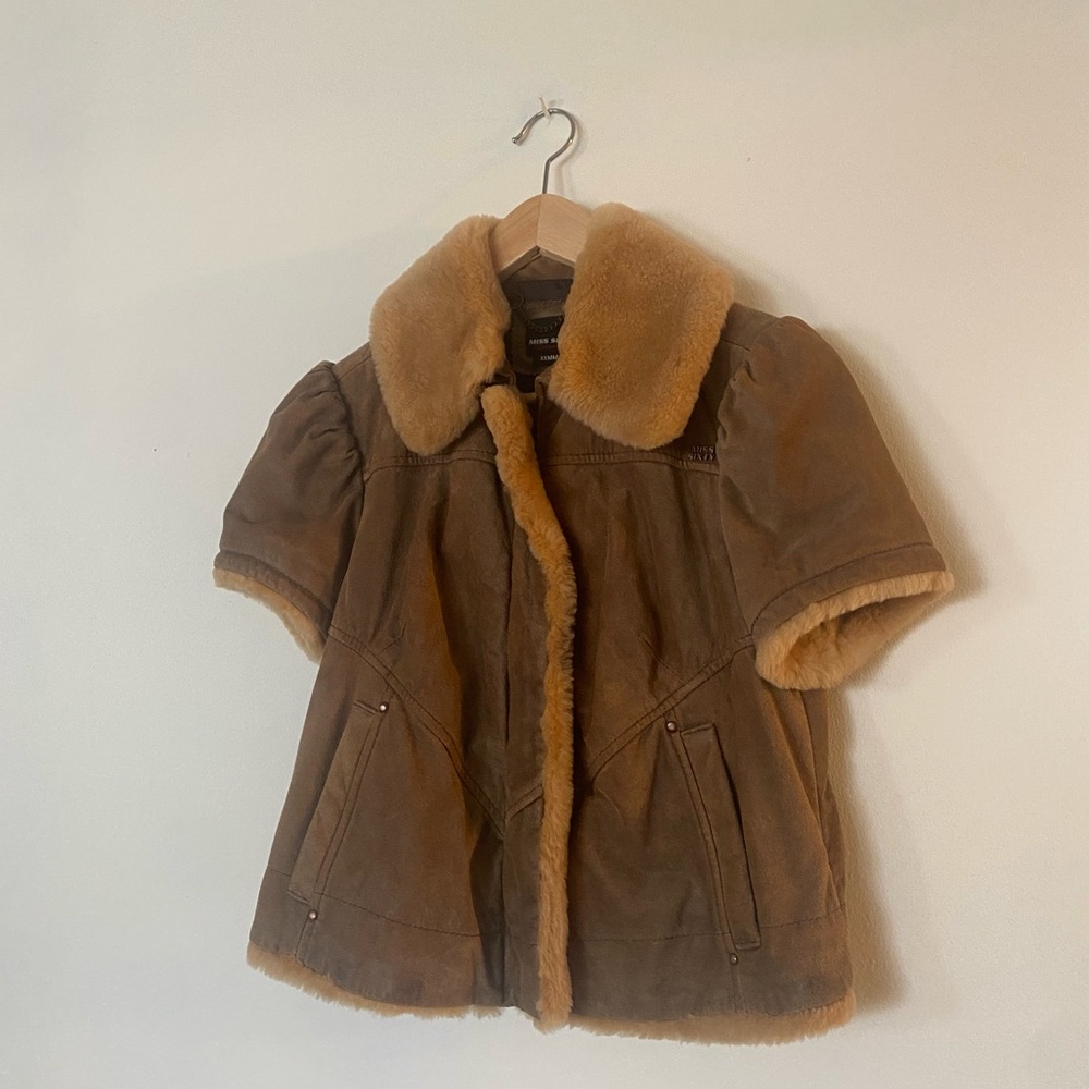 Miss Sixty fur trim leather Jacket